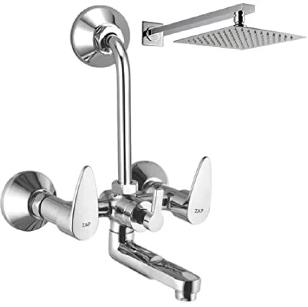 Wall Mixer with Overhead Shower
